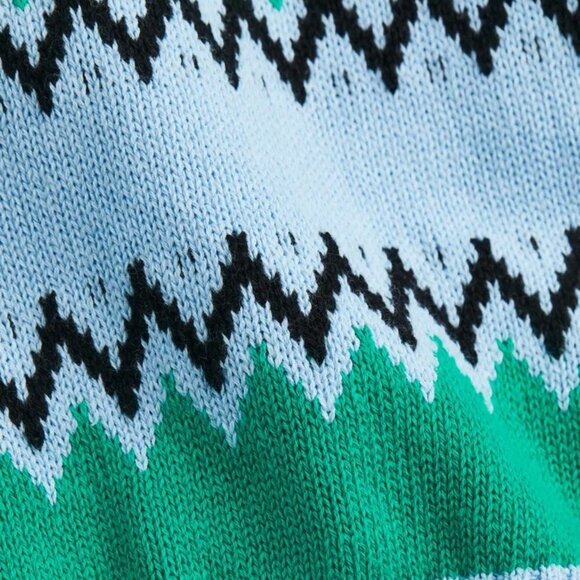 NEW H&M Kids Jacquard-knit Sweater Light blue/patterned - Picture 3 of 4